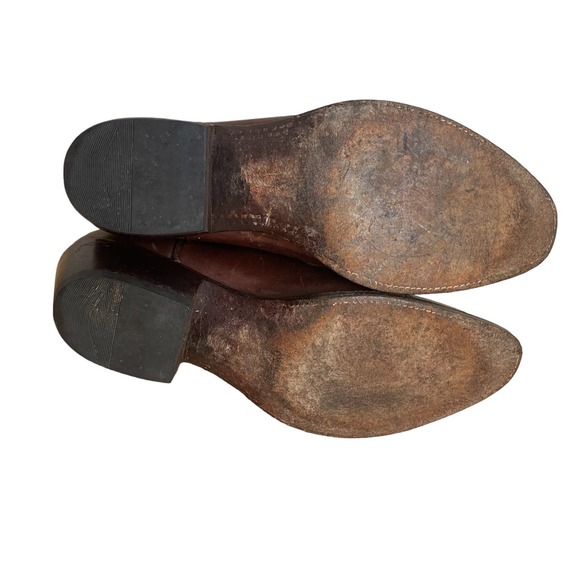 Brown Leather Heeled Boots - Picture 7 of 10